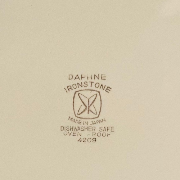 MR2-Large Mid Century Modern "Daphne" Floral Ironstone Platter - Picture 4 of 7